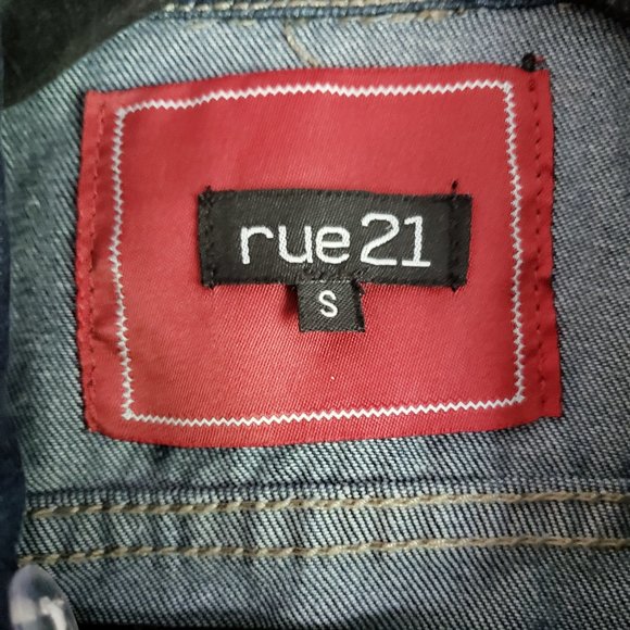 Rue21 | Acid Wash Distressed Patches Denim Vest - Picture 6 of 7